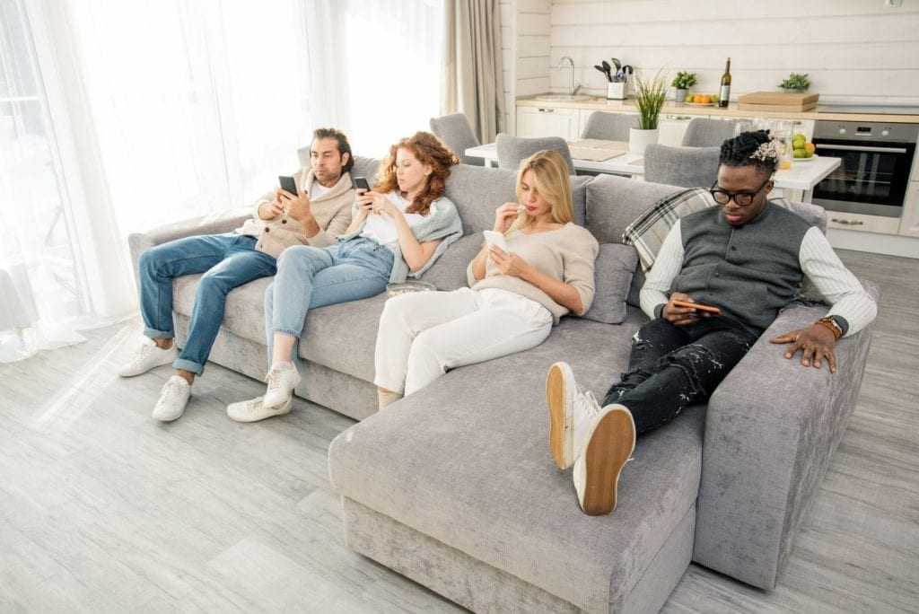 Young People With Smartphones